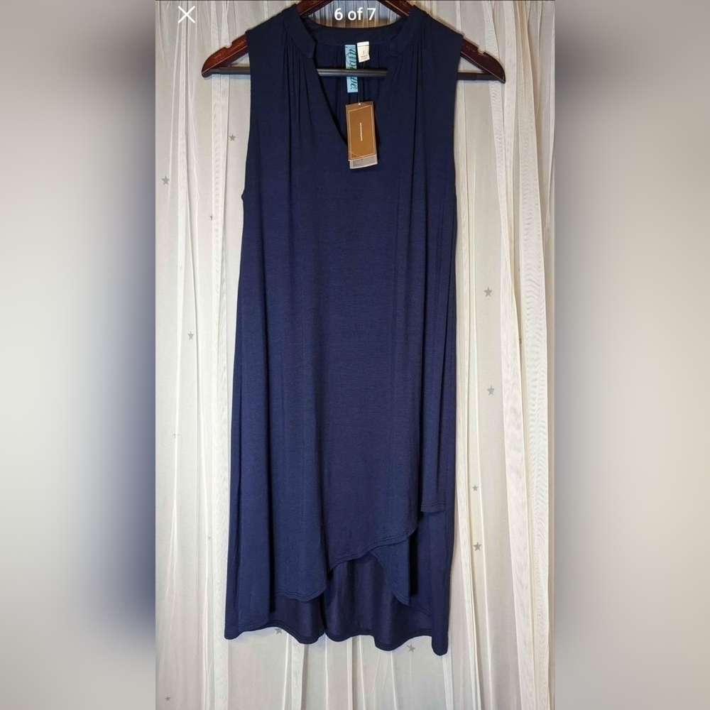 New Francesca's Blue Tulip Hem Dress Size Small